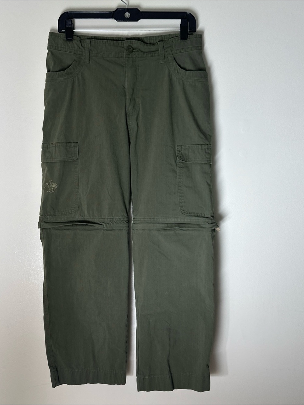 Boy Scouts of America BSA Youth Pants Short Size 18 Green Switchback Convertible